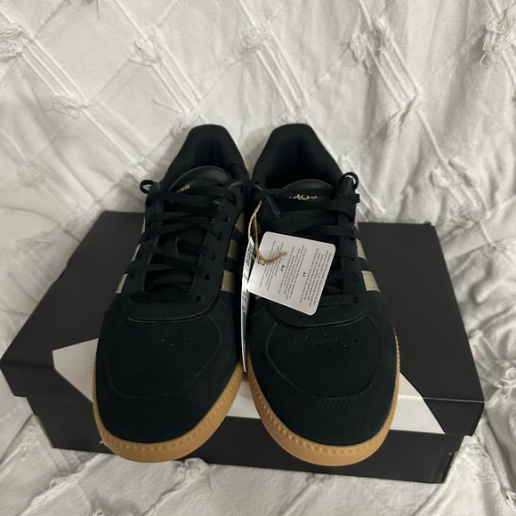 Adidas Black with Gold Stripes Sneakers - Picture 7 of 7